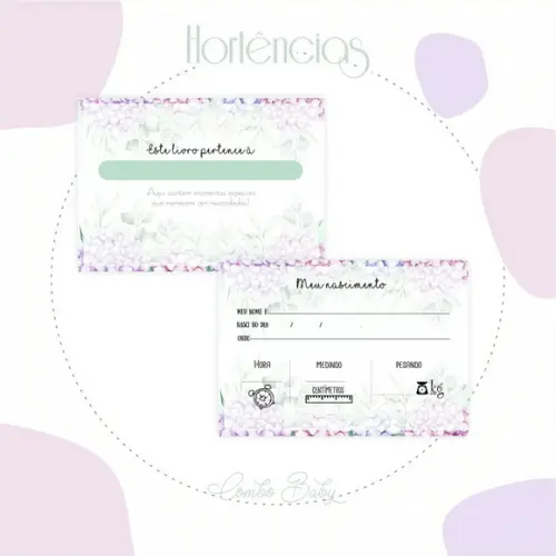Arquivo Digital - Livro do Bebê - Hortencias