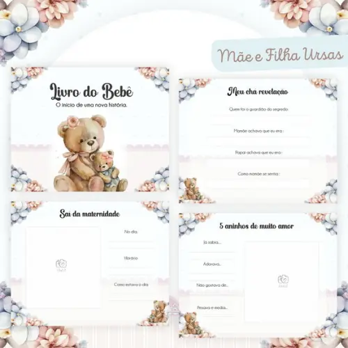 Arquivo Digital - Livro do Bebe - Mãe e Filha Ursas