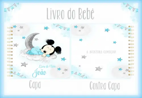 Arquivo Digital - Livro do Bebê - Mickey Azul