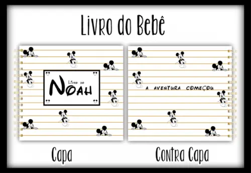 Arquivo Digital - Livro do Bebê - Mickey Minimalista