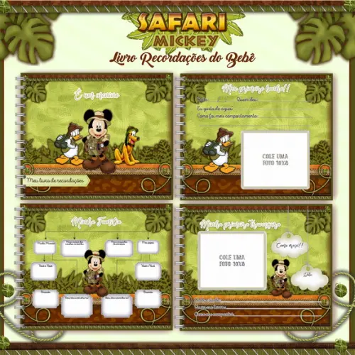Arquivo Digital - Livro do Bebê - Mickey Safari