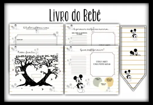 Arquivo Digital - Livro do Bebê - Mickey Minimalista