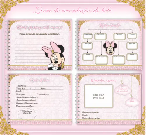 Arquivo Digital - Livro do Bebe - Minnie Rosa