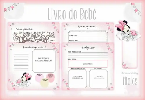 Arquivo Digital - Livro do Bebe - Minnie Rosa 03