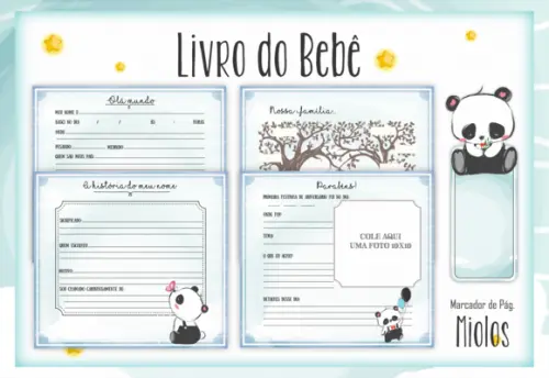Arquivo Digital - Livro do Bebe - Panda Menino