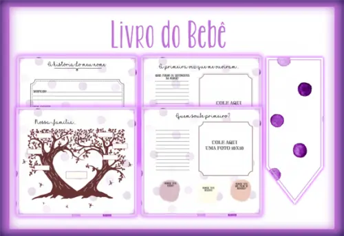 Arquivo Digital - Livro do Bebe - Poa Lilas