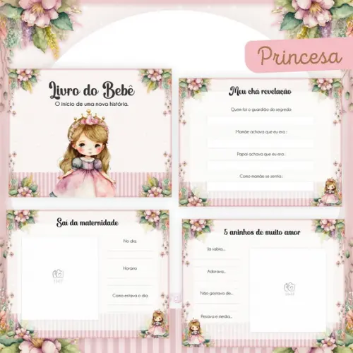Arquivo Digital - Livro do Bebê - Princesa Vintage
