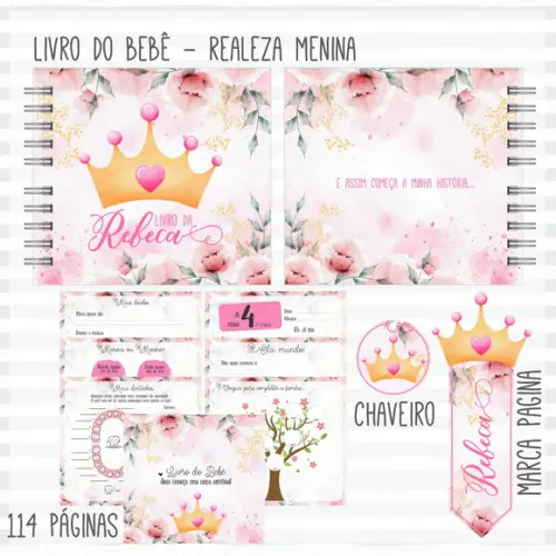 Arquivo Digital - Livro do Bebe - Realeza Menina