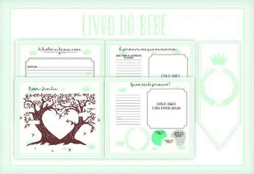 Arquivo Digital - Livro do Bebê - Realeza Minimalista