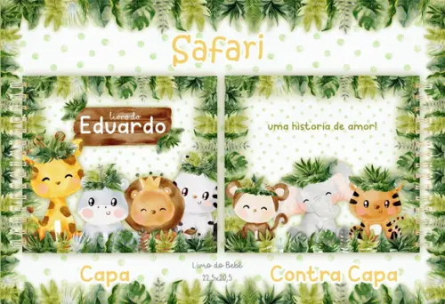 Arquivo Digital - Livro do Bebê - Safari Aquarela