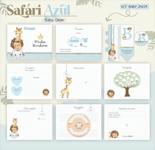 Arquivo Digital - Livro do Bebe - Safari Azul 02