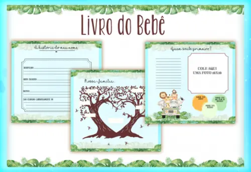 Arquivo Digital - Livro do Bebe - Safari Azul