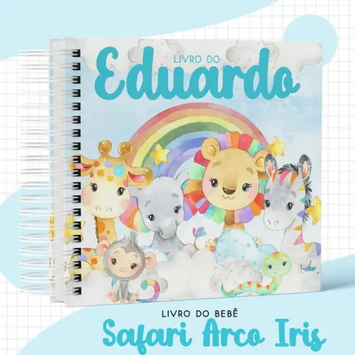 Arquivo Digital - Livro do Bebe - Safari Arco Iris Menino
