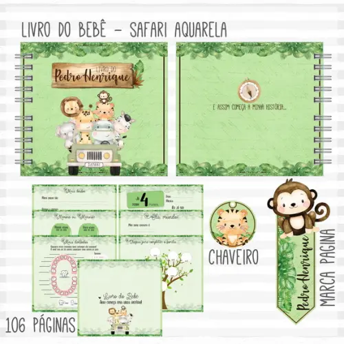 Arquivo Digital - Livro do Bebe - Safari Aquarela 02