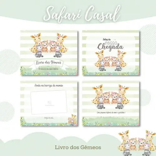 Arquivo Digital - Livro do Bebe - Safari Casal Gemeos