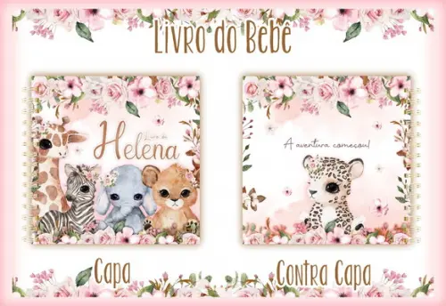 Arquivo Digital - Livro do Bebe - Safari Floral