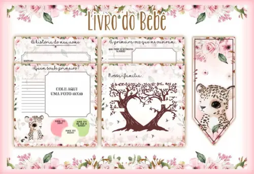 Arquivo Digital - Livro do Bebe - Safari Floral