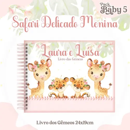 Arquivo Digital - Livro do Bebê - Safari Delicado Gêmeas
