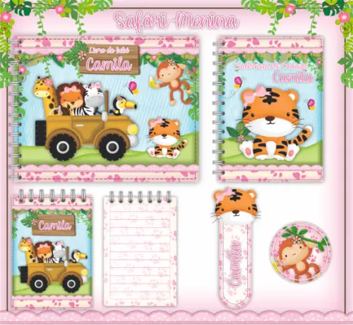 Arquivo Digital - Livro do Bebê - Safari Menina