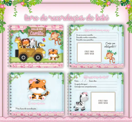 Arquivo Digital - Livro do Bebê - Safari Menina