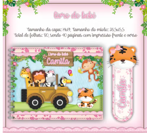 Arquivo Digital - Livro do Bebê - Safari Menina