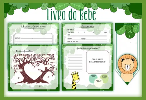 Arquivo Digital - Livro do Bebe - Safari Minimalista