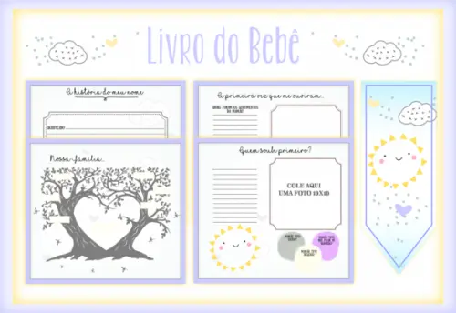 Arquivo Digital - Livro do Bebe - Sol Minimalista