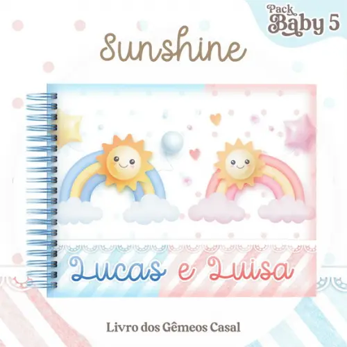 Arquivo Digital - Livro do Bebê - Sunshine Gemeos Casal