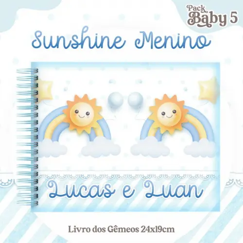 Arquivo Digital - Livro do Bebê - Sunshine Gemeos Menino