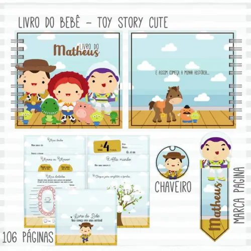 Arquivo Digital - Livro do Bebê - Toy Story Cute