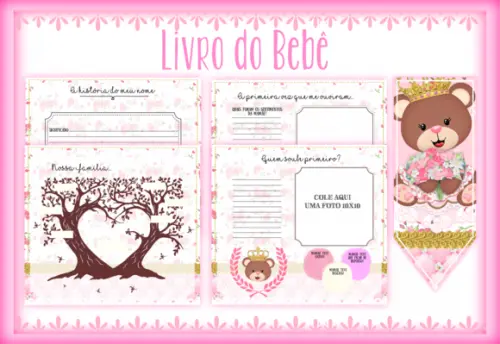Arquivo Digital - Livro do Bebe - Ursa Princesa Marron