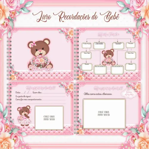 Arquivo Digital - Livro do Bebe - Ursinha Marrom
