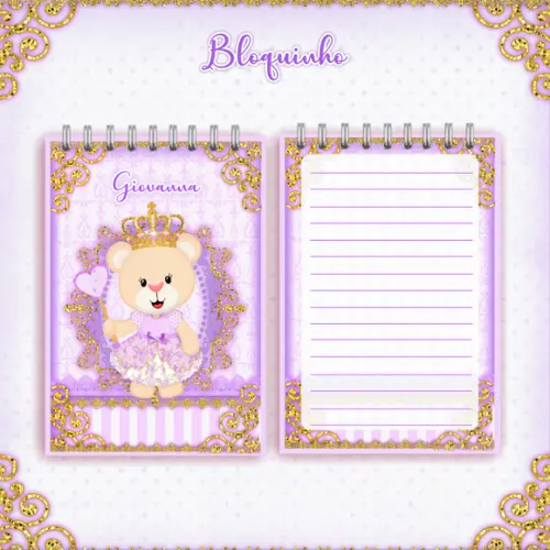 Arquivo Digital - Livro do Bebe - Ursinha Realeza Lilás