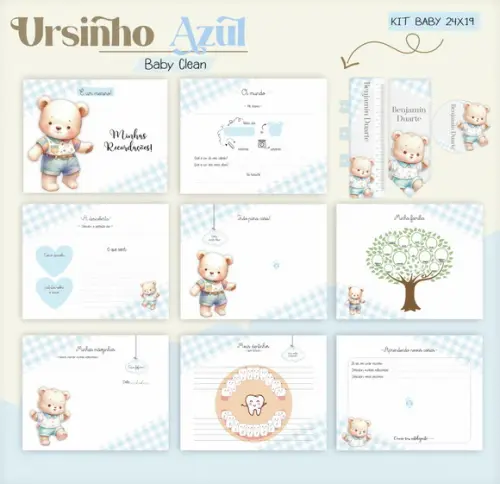 Arquivo Digital - Livro do Bebe - Ursinho Azul