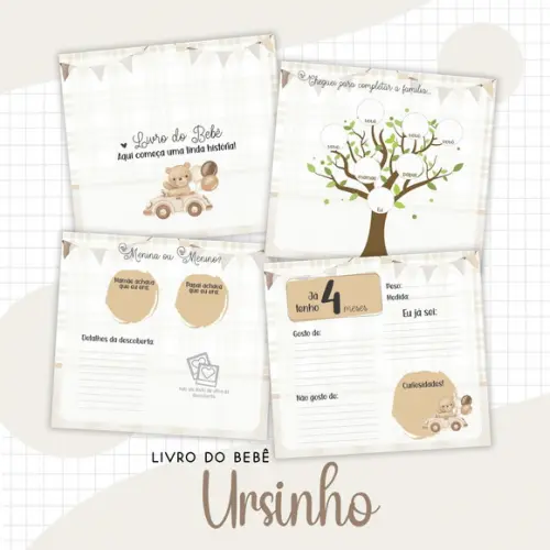 Arquivo Digital - Livro do Bebe - Ursinho Marrom