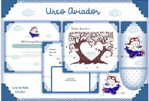 Arquivo Digital - Livro do Bebe - Urso Aviador 04