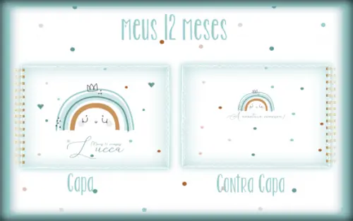 Arquivo Digital - Mesversario - Arco Iris Minimalista Menino