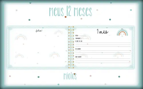 Arquivo Digital - Mesversario - Arco Iris Minimalista Menino