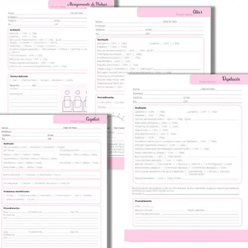 Arquivo Digital - Outros - Pack Fichas Anamnese