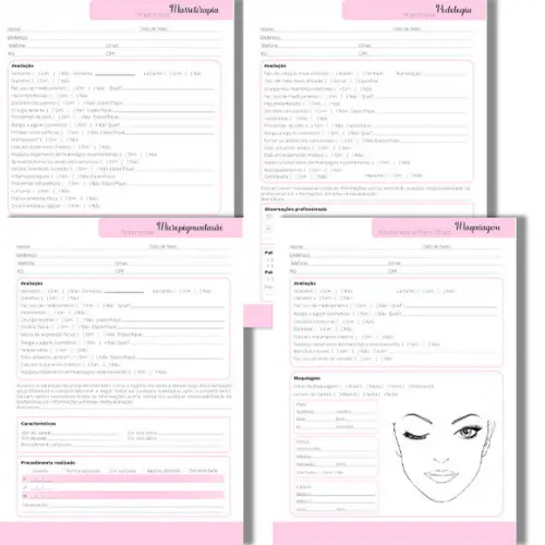 Arquivo Digital - Outros - Pack Fichas Anamnese