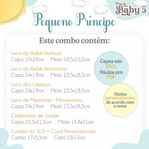 Arquivo Digital - Pack Maternidade - Pequeno Principe - PM03