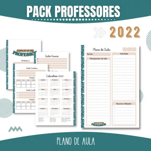 Arquivo Digital - Pack Professor 2022 (agenda e planner )