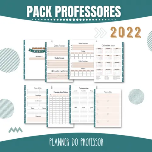 Arquivo Digital - Pack Professor 2022 (agenda e planner )