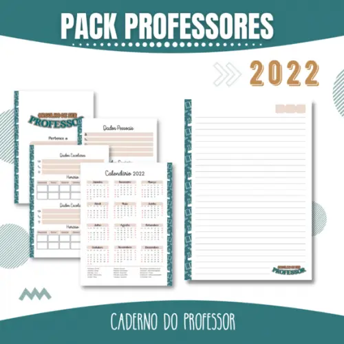 Arquivo Digital - Pack Professor 2022 (agenda e planner )