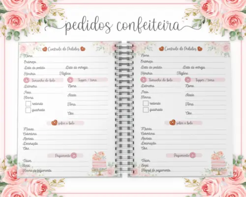Arquivo Digital - Planner Confeiteira + Caderno de Pedidos