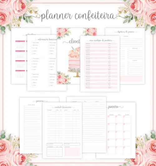 Arquivo Digital - Planner Confeiteira + Caderno de Pedidos