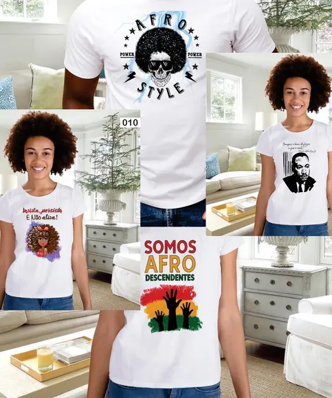 Arquivo Digital - Sublimação - Camisa Afro