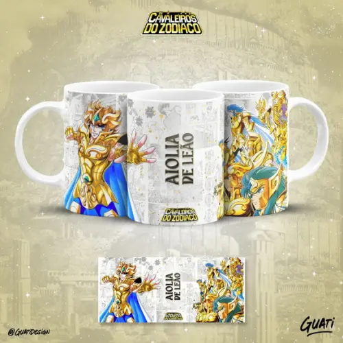 Arquivo Digital - Sublimação - Caneca Cavaleiros do Zodiaco