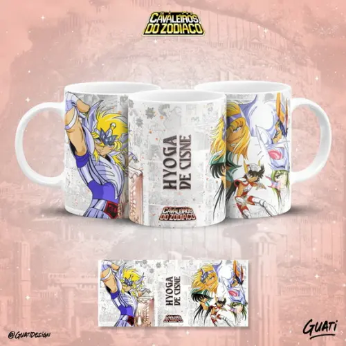Arquivo Digital - Sublimação - Caneca Cavaleiros do Zodiaco