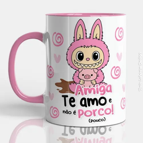 Arquivo Digital - Sublimação - Caneca Labubu Amigas
